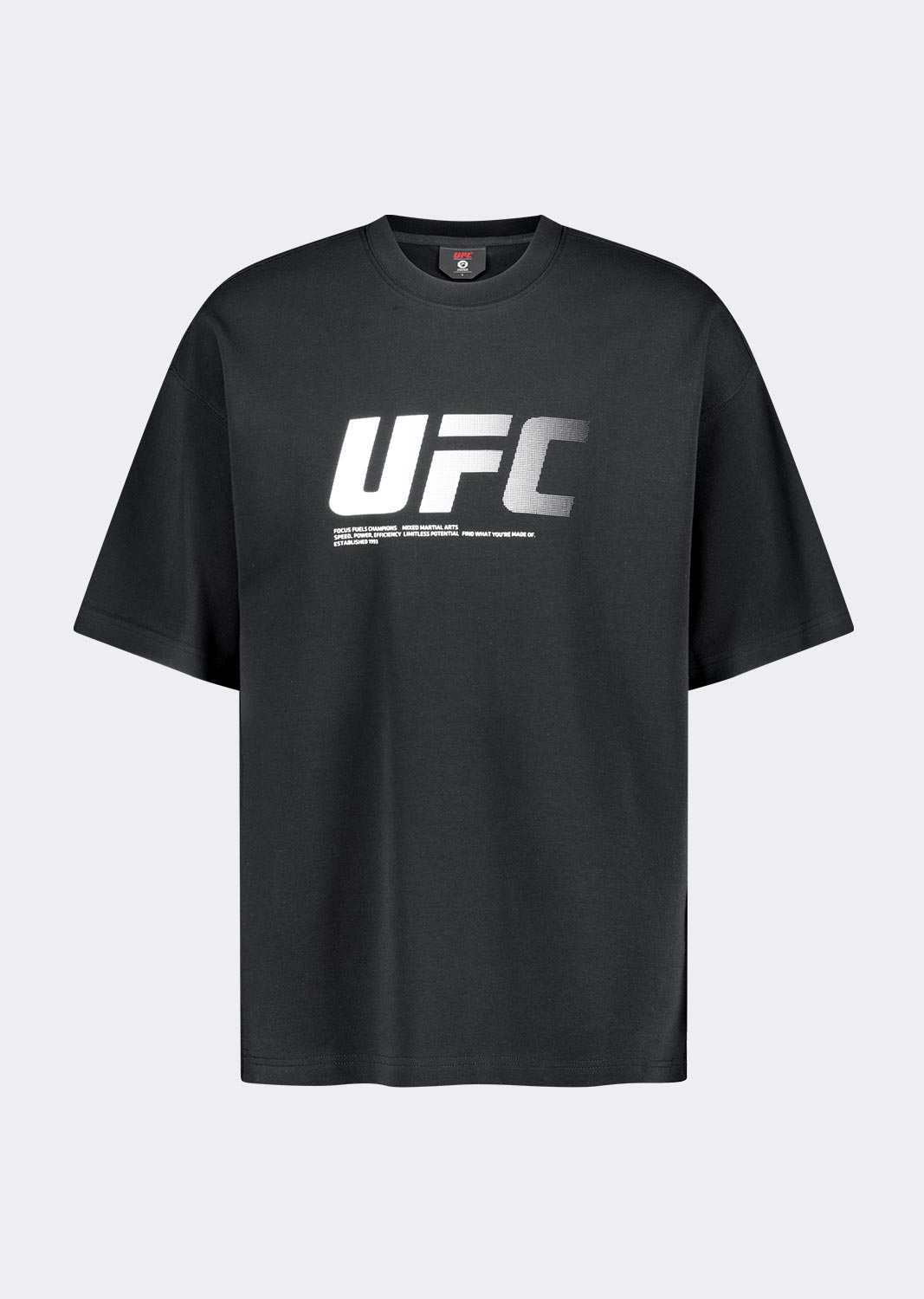UFC 제로 100 오버핏 반팔 티셔츠 차콜 U4SSV2312CH