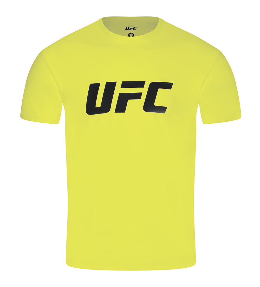 UFC 텐션 빅로고 머슬핏 반팔 티셔츠 네온 옐로우 U4SSU2322NY