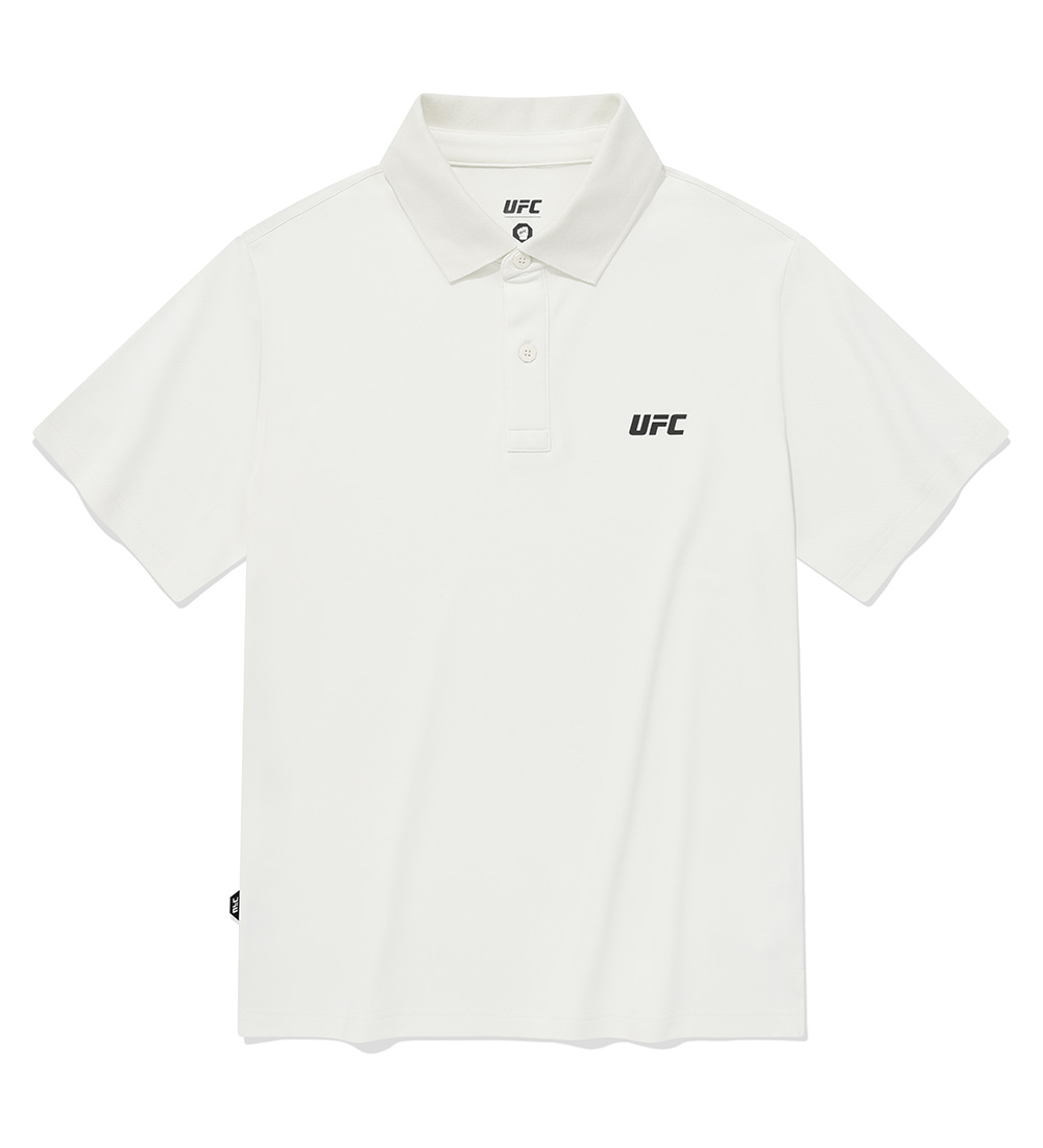 UFC 에센셜+ 레귤러핏 피케 티셔츠 오프화이트 U4PSU2301OW