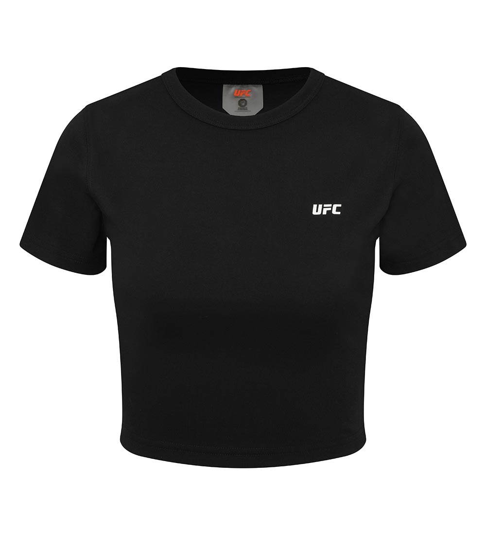 UFC 우먼스 피지컬 크롭핏 반팔 티셔츠 블랙 U2SSV2233BK