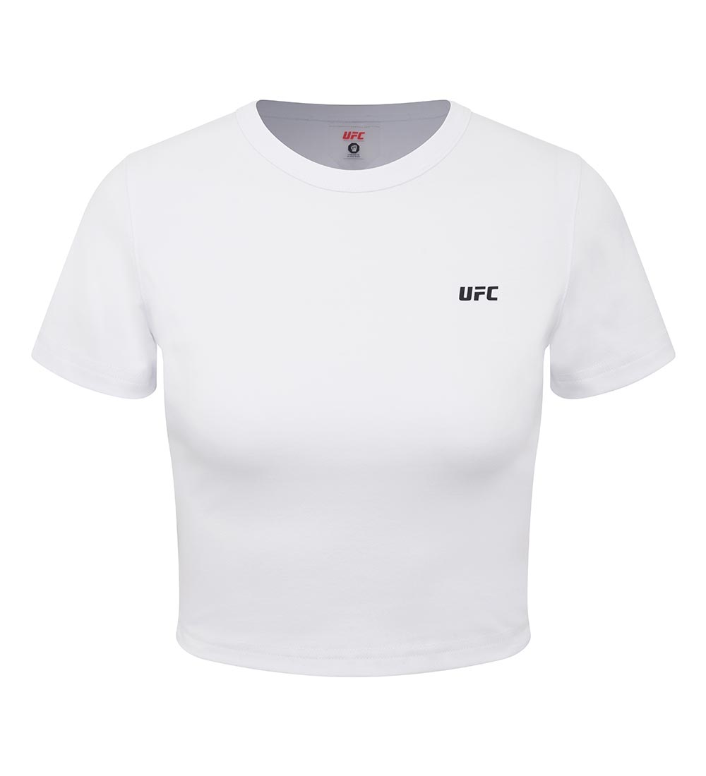 UFC 우먼스 피지컬 크롭핏 반팔 티셔츠 화이트 U2SSV2233WH
