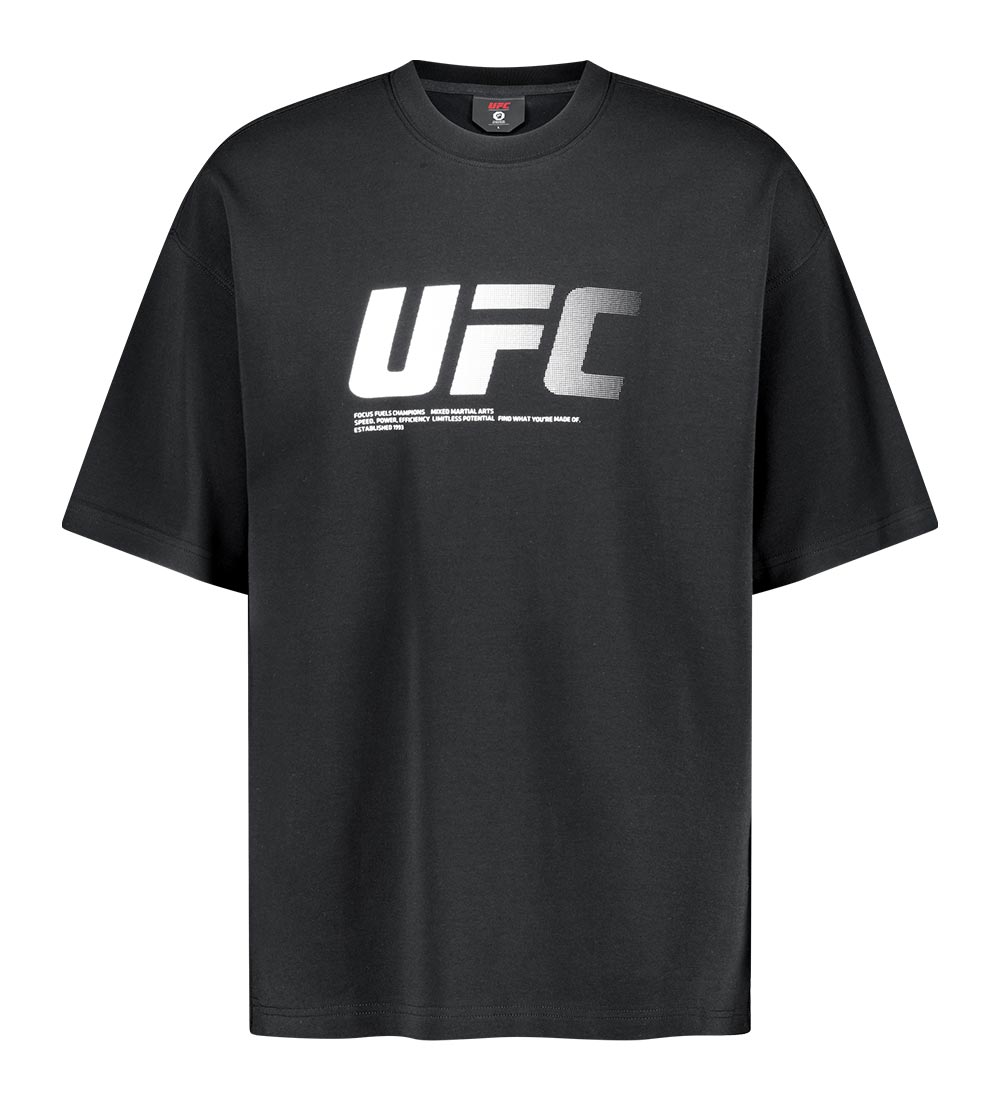 UFC 제로 100 오버핏 반팔 티셔츠 차콜 U4SSV2312CH