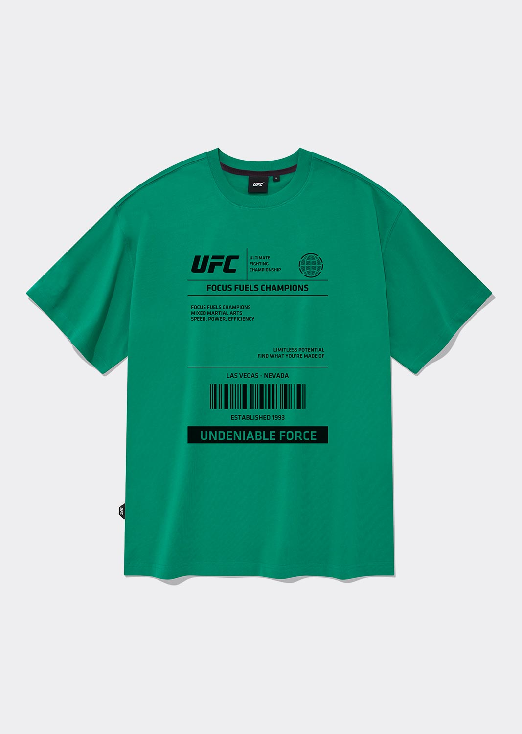 UFC 레이블 릴렉스핏 반팔 티셔츠 그린 U2SSU2307GN