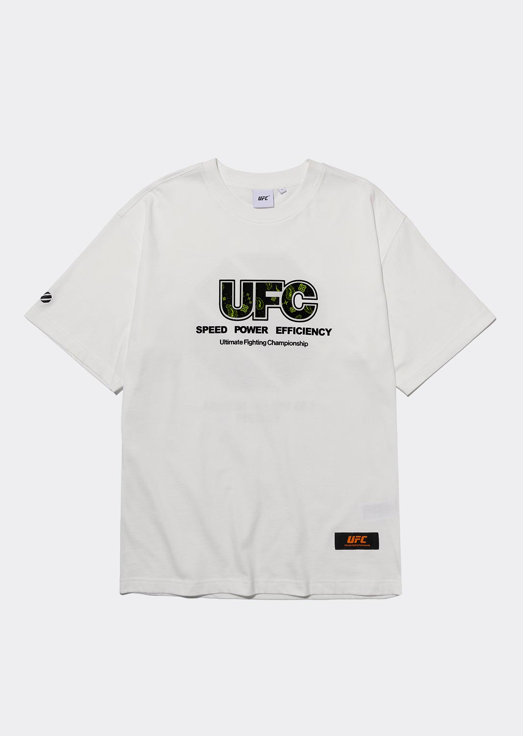[지코 착용] UFC 페이즐리 릴렉스핏 반팔 티셔츠 오프화이트 U2SSU2329OW