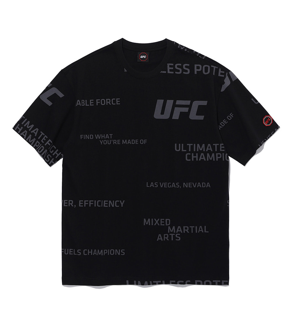 UFC 레터링 티셔츠 블랙 U2SST1328BK