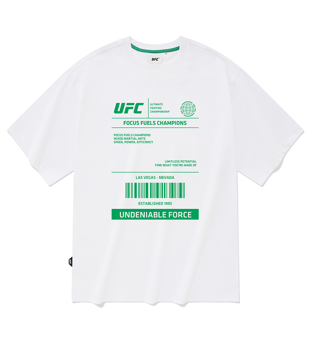 UFC 레이블 릴렉스핏 반팔 티셔츠 화이트 U2SSU2307WH