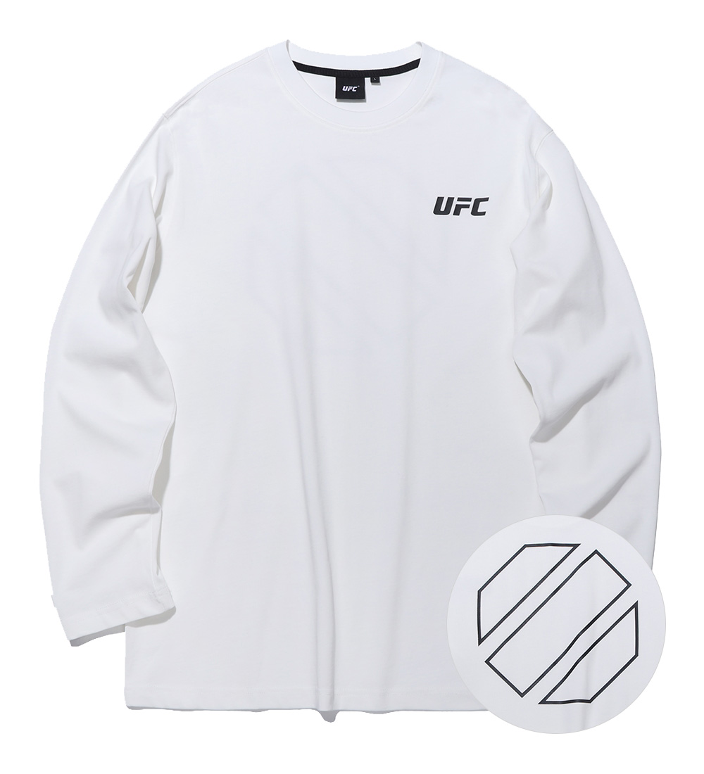 UFC 에센셜 레귤러핏 긴팔 티셔츠 오프화이트 U2LSU1301OW