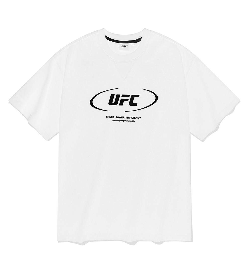 UFC 액티브 빅로고 릴렉스핏 반팔 티셔츠 화이트 U2SSU2306OW