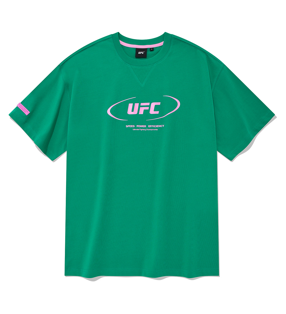 UFC 액티브 빅로고 릴렉스핏 반팔 티셔츠 그린 U2SSU2306GN