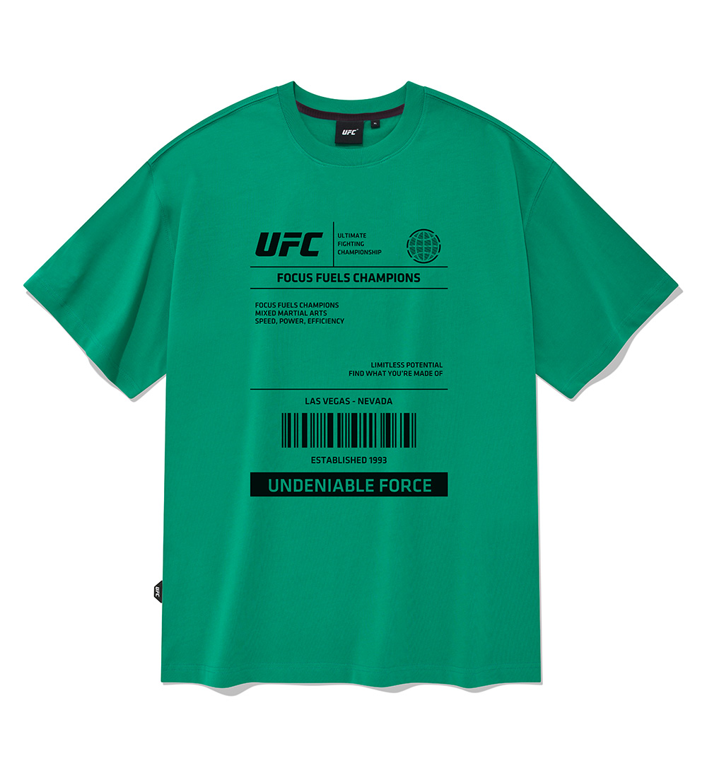 UFC 레이블 릴렉스핏 반팔 티셔츠 그린 U2SSU2307GN