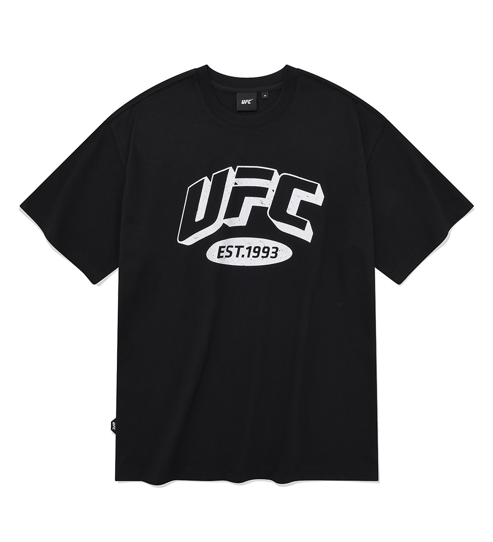 UFC 아치 로고 릴렉스핏 반팔 티셔츠 블랙 U2SSU2336BK