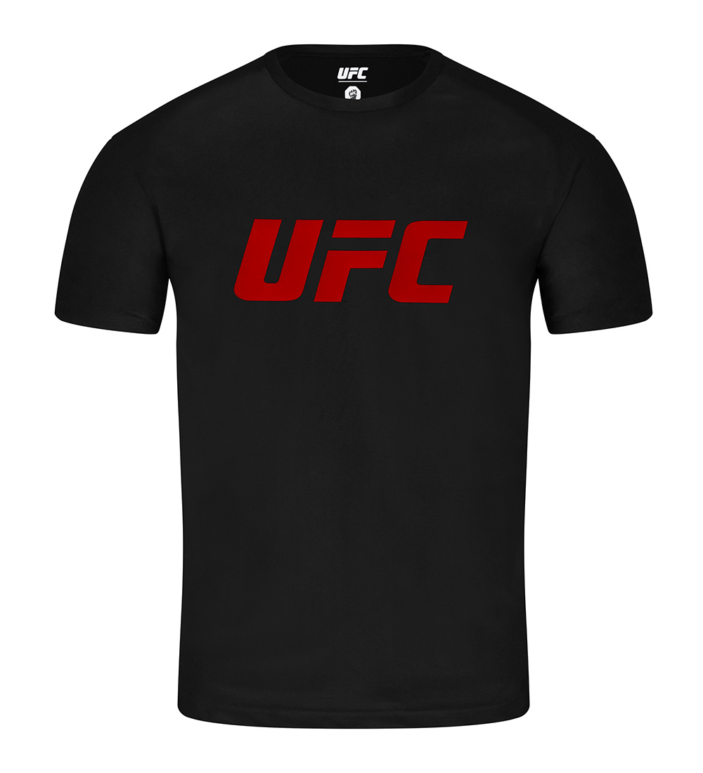 UFC 텐션 빅로고 머슬핏 반팔 티셔츠 블랙 U4SSU3319BK