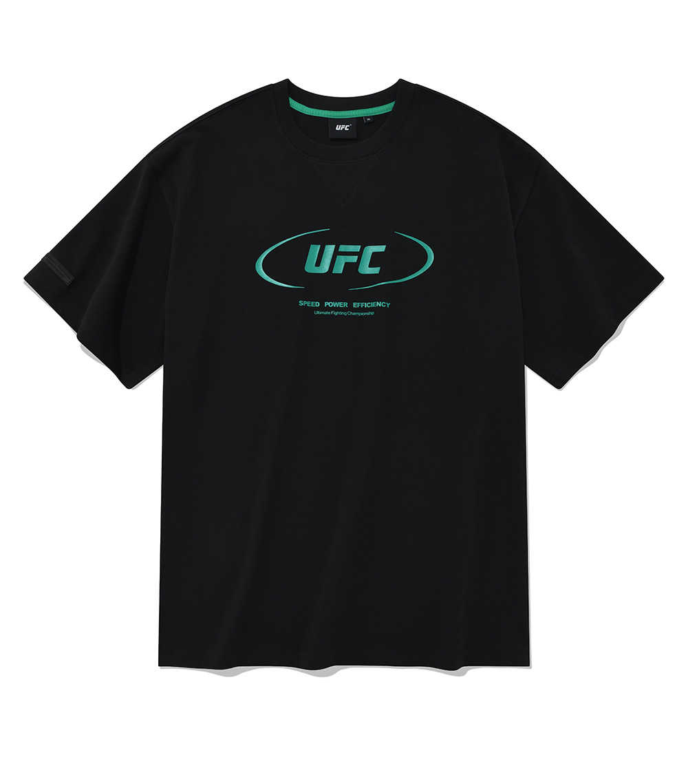 [지코 착용] UFC 액티브 빅로고 릴렉스핏 반팔 티셔츠 블랙 U2SSU2306BK