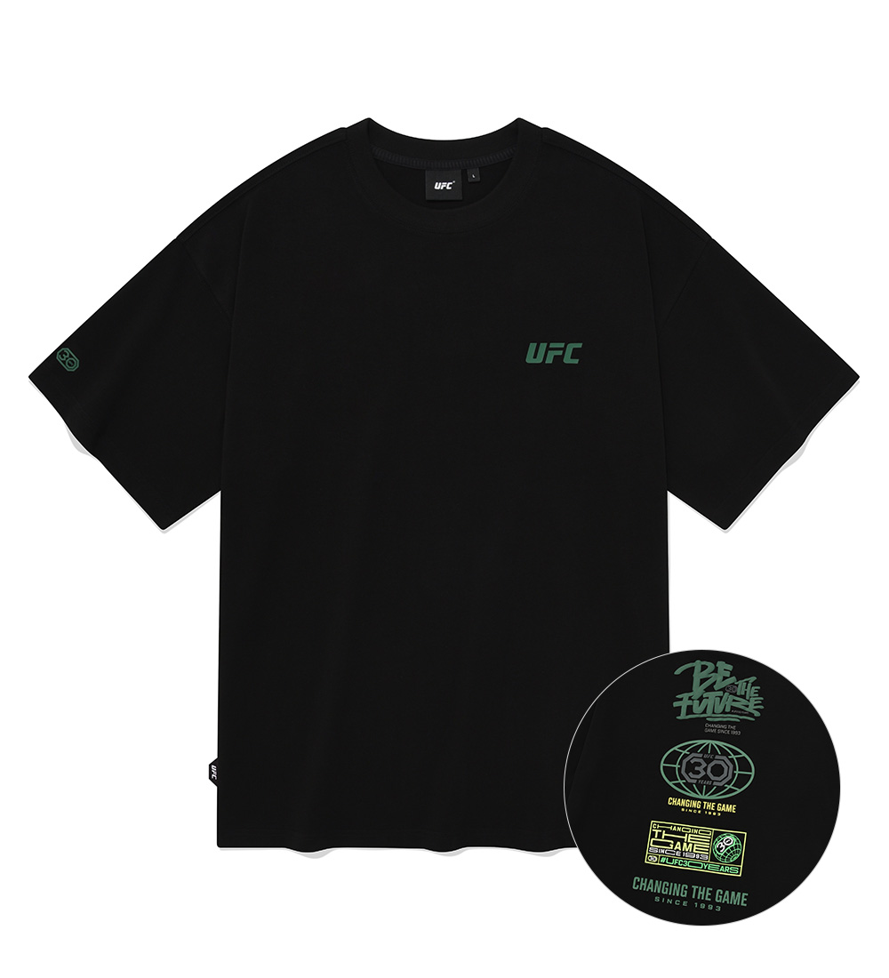 UFC 30주년 체인징 더 게임 오버핏 반팔 티셔츠 블랙 U2SSU2140BK