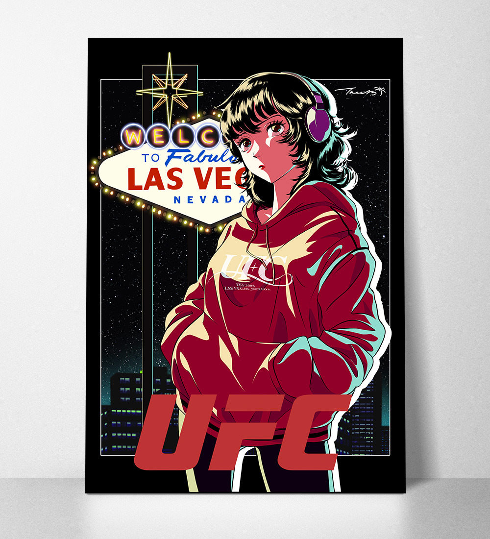 UFC X 나무13 라스베가스 포스터 블랙 U2ECU3306BK