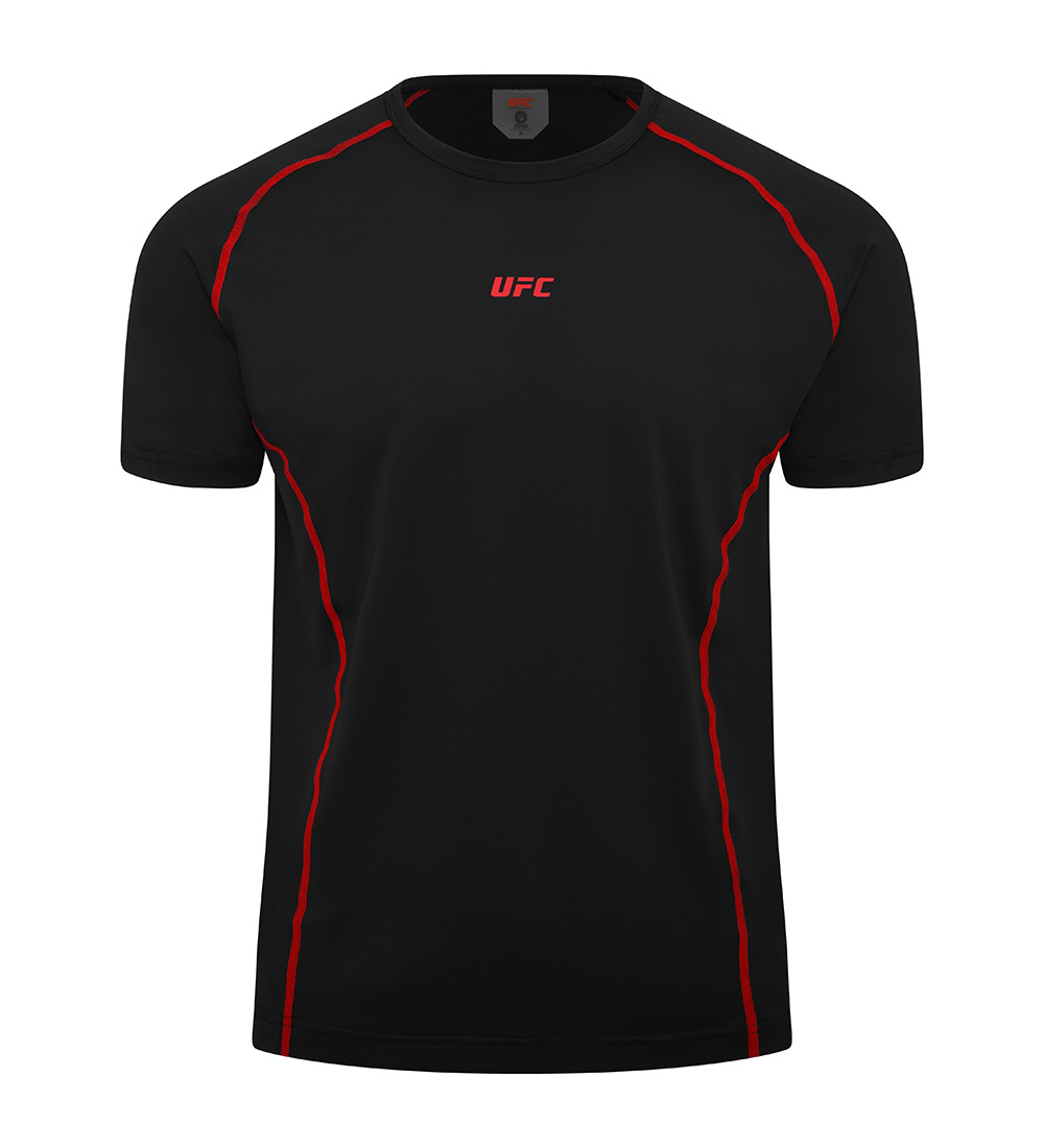 UFC 블레이즈 머슬핏 반팔 티셔츠  블랙 U4SSU3106BK