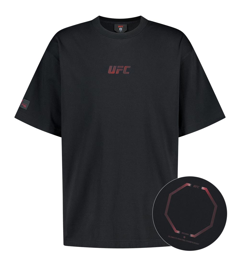 UFC 옥타곤 릴렉스핏 반팔 티셔츠 블랙 U4SSV2303BK