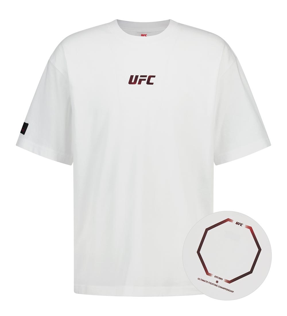 UFC 옥타곤 릴렉스핏 반팔 티셔츠 화이트 U4SSV2303WH