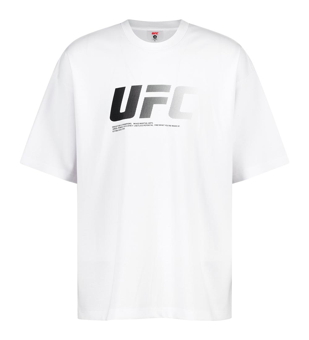 UFC 제로 100 오버핏 반팔 티셔츠 화이트 U4SSV2312WH