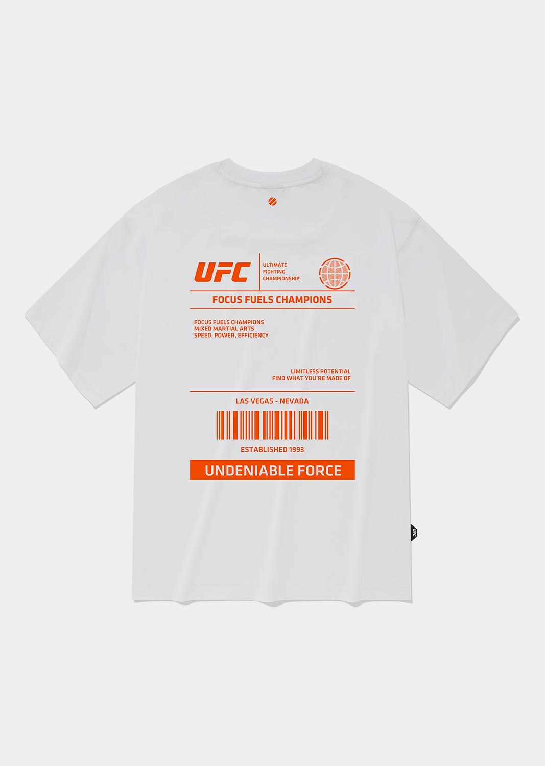 UFC 레이블 빅로고 릴렉스핏 반팔 티셔츠 오렌지 U2SSU3307OR
