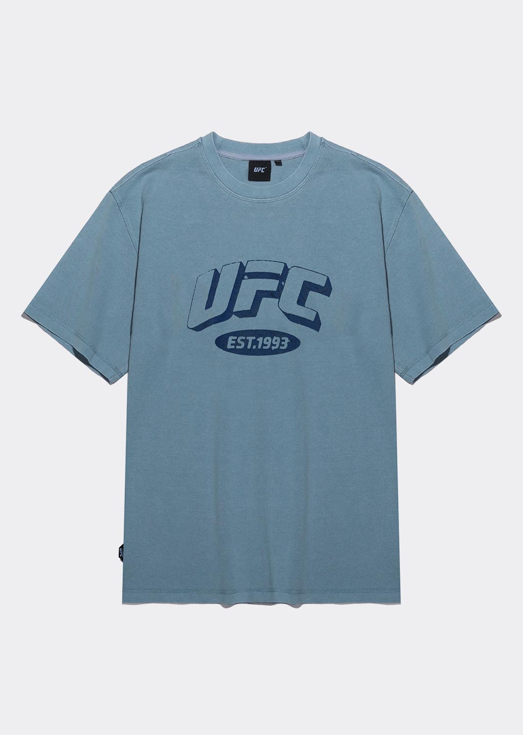 UFC 아치 로고 릴렉스핏 다잉 반팔 티셔츠 블루 U2SSU2337BL