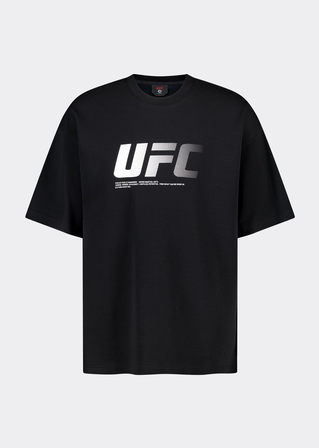 UFC 제로 100 오버핏 반팔 티셔츠 블랙 U4SSV2312BK