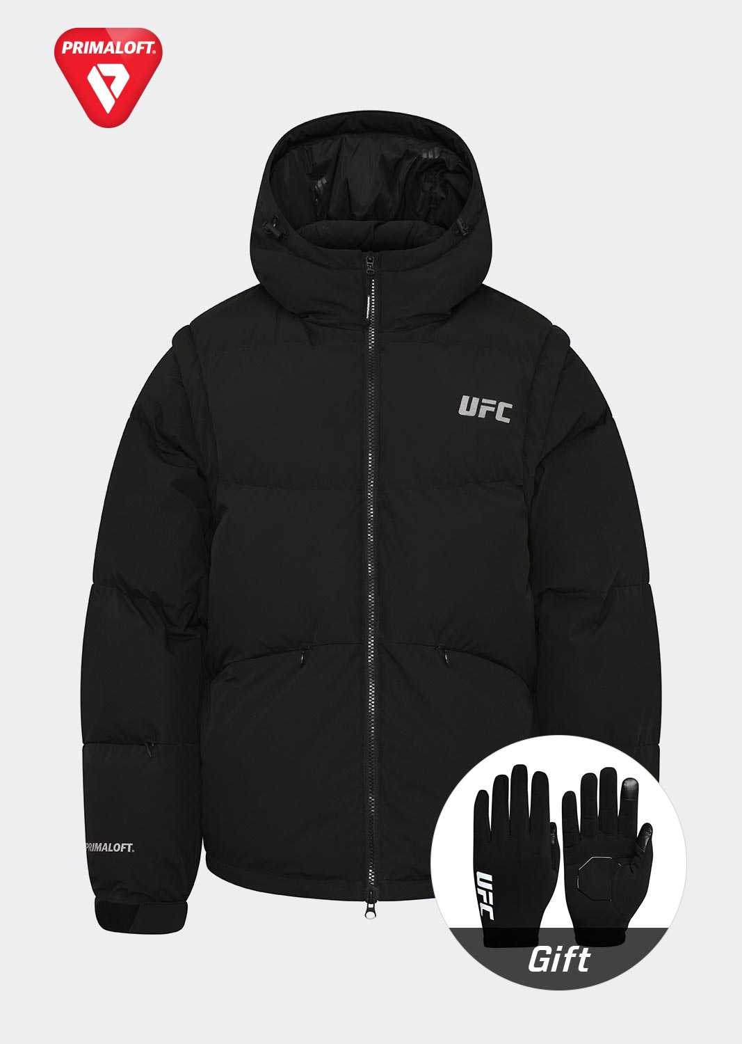 UFC 프리마로프트 릴렉스핏 패딩 점퍼 블랙 U2PJU4304BK