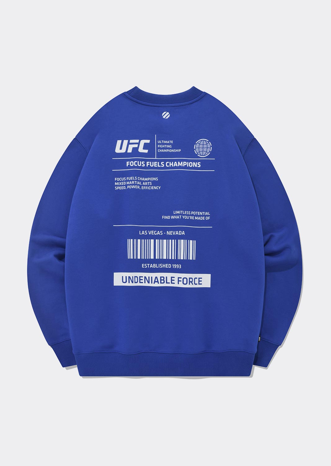 UFC 레이블 릴렉스핏 맨투맨 블루 U2SWU1304RB