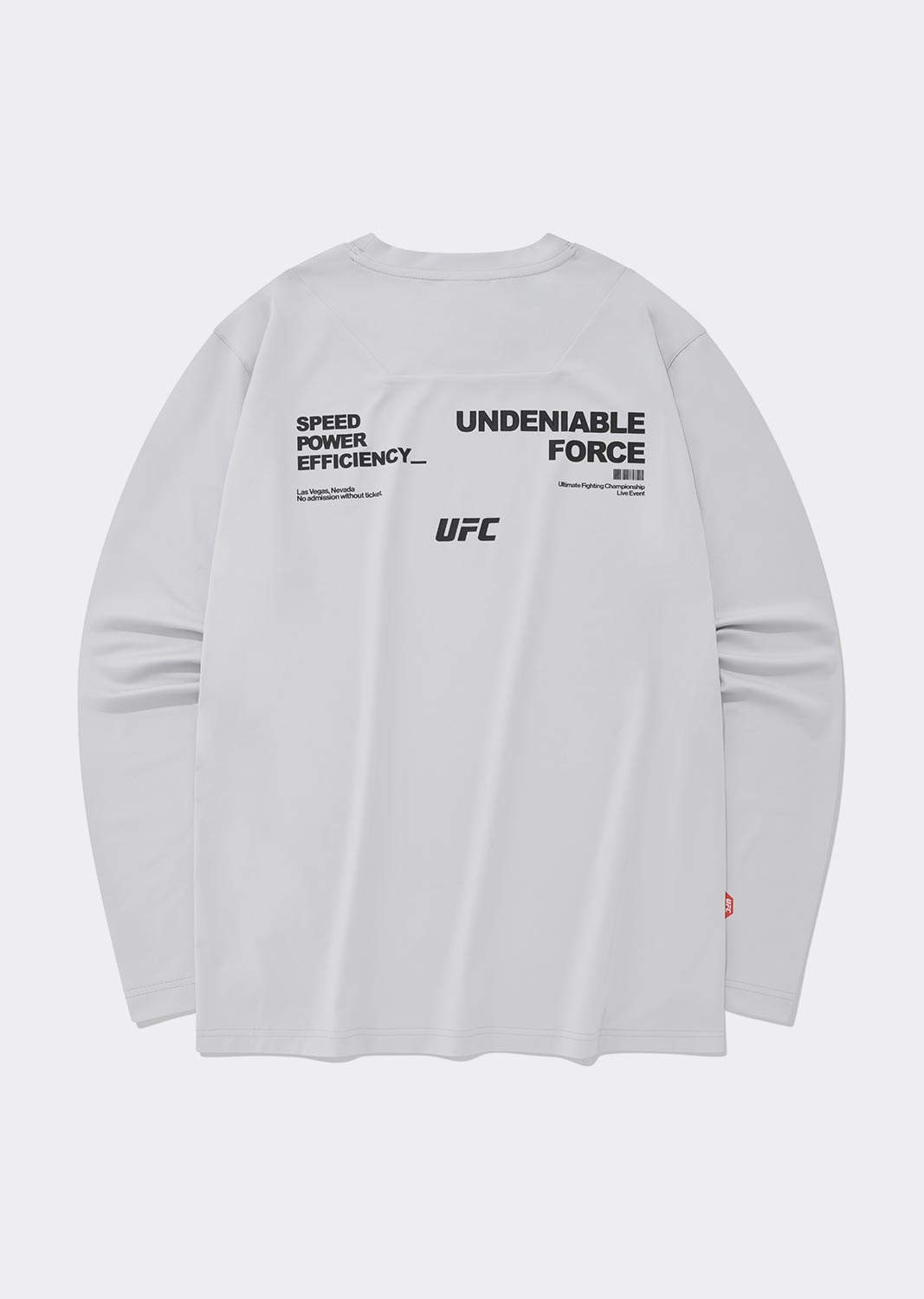 UFC 스피드 레귤러핏 에어로쿨 긴팔 티셔츠 그레이 U4LST3335LG