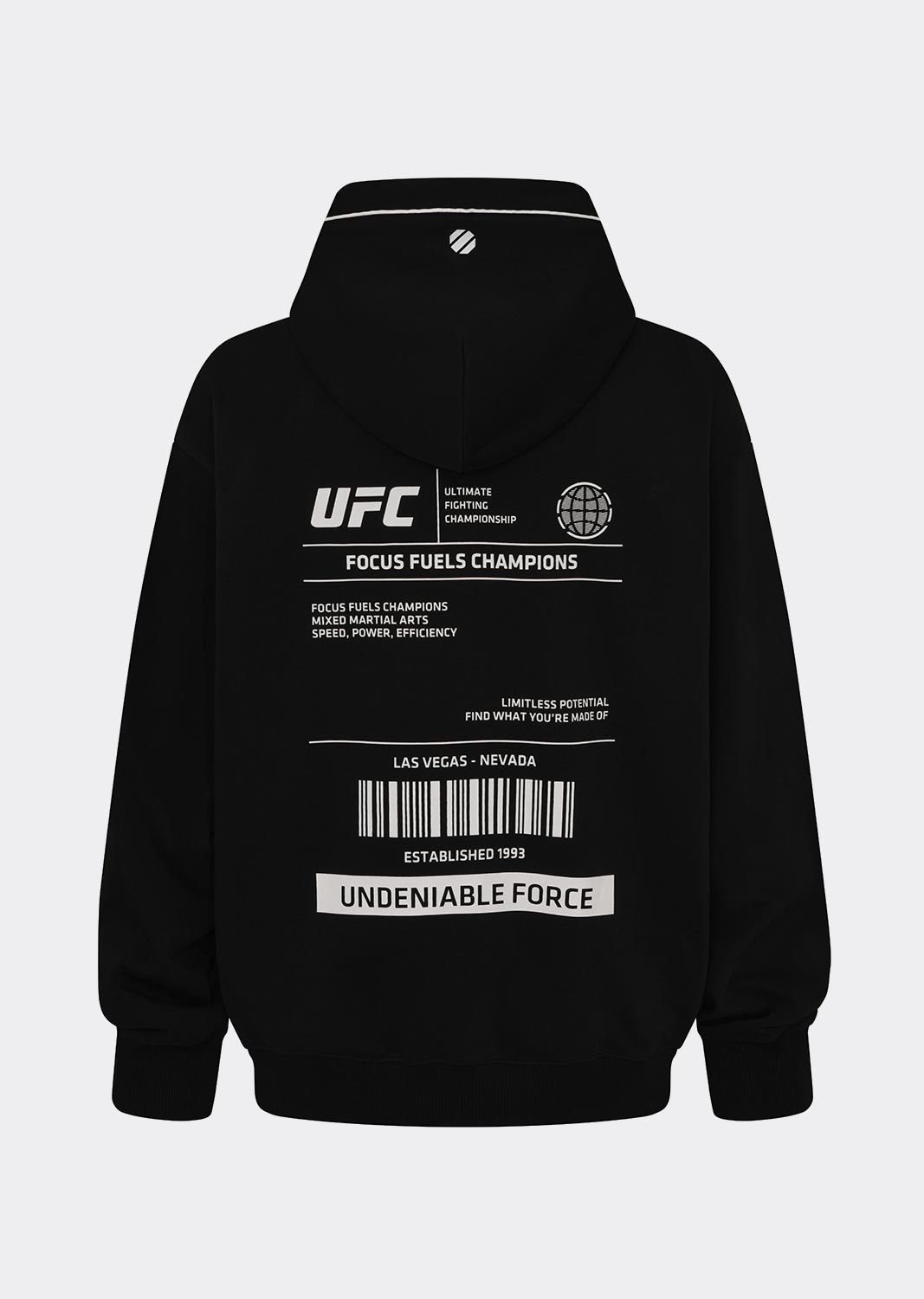 UFC 레이블 빅로고 릴렉스핏 후드티 블랙 U2HDU3310BK