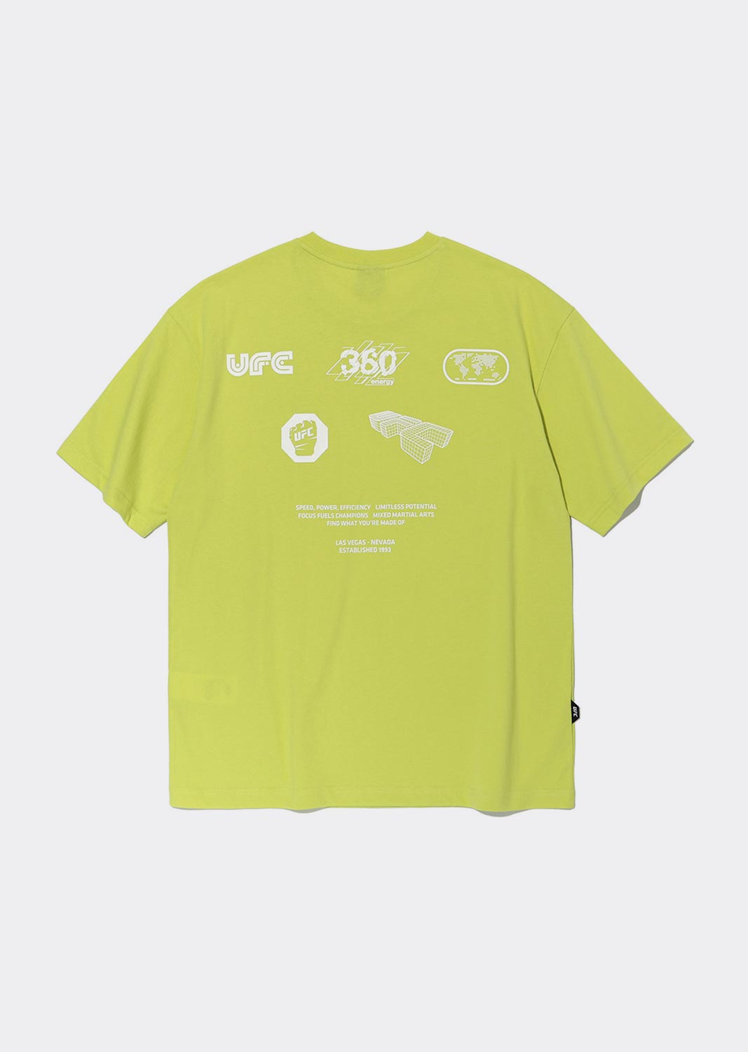UFC 심볼 그래픽 티셔츠 라임 U2SST2327LM