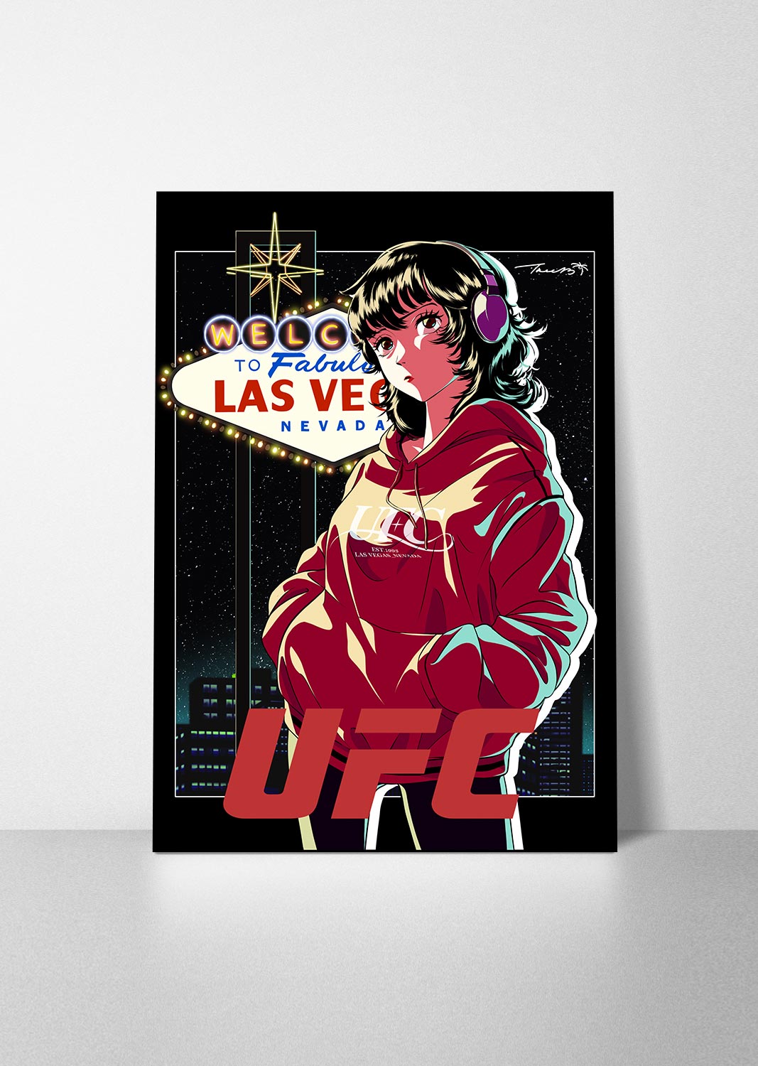 UFC X 나무13 라스베가스 포스터 블랙 U2ECU3306BK
