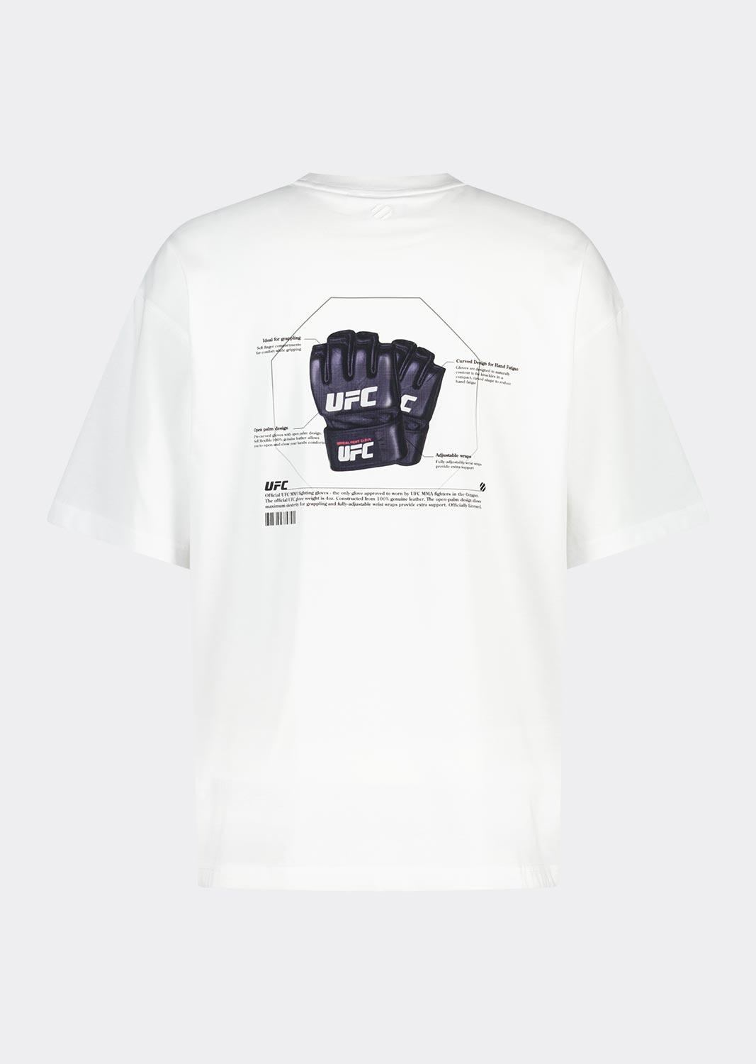 UFC 글러브 오버핏 반팔 티셔츠 화이트 U2SSV2320WH